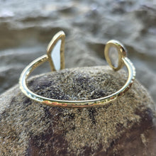 Load image into Gallery viewer, READY TO SHIP Bezel Set Seaglass & Shell Cuff - 14k Gold Fill FJD$