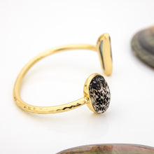 Load image into Gallery viewer, READY TO SHIP Bezel Set Seaglass & Shell Cuff - 14k Gold Fill FJD$