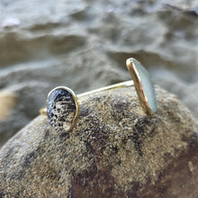 Load image into Gallery viewer, READY TO SHIP Bezel Set Seaglass & Shell Cuff - 14k Gold Fill FJD$