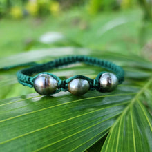 Load image into Gallery viewer, READY TO SHIP Unisex Woven Civa Fiji Pearl Trio Bracelet - FJD$