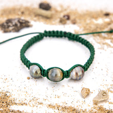 Load image into Gallery viewer, READY TO SHIP Unisex Woven Civa Fiji Pearl Trio Bracelet - FJD$