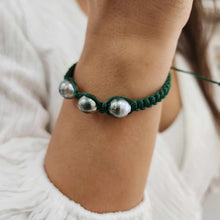 Load image into Gallery viewer, READY TO SHIP Unisex Woven Civa Fiji Pearl Trio Bracelet - FJD$