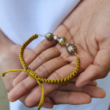 Load image into Gallery viewer, READY TO SHIP Unisex Civa Fiji Pearl Trio Bracelet - Nylon & 14k Gold Fill FJD$