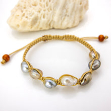 Load image into Gallery viewer, READY TO SHIP Unisex Civa Fiji Keshi Pearl Bracelet - Nylon FJD$