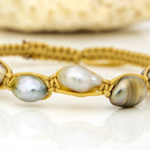 Load image into Gallery viewer, READY TO SHIP Unisex Civa Fiji Keshi Pearl Bracelet - Nylon FJD$