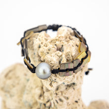Load image into Gallery viewer, READY TO SHIP Unisex Mother of Pearl & Civa Fiji Pearl Nylon Bracelet - FJD$