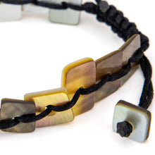 Load image into Gallery viewer, READY TO SHIP Unisex Mother of Pearl & Civa Fiji Pearl Nylon Bracelet - FJD$