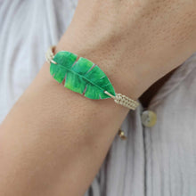 Load image into Gallery viewer, READY TO SHIP Unisex Resin Leaf Woven Bracelet - Nylon FJD$
