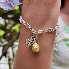 Load image into Gallery viewer, READY TO SHIP Civa Fiji Graded Pearl & Honey Bee Charm Bracelet - 925 Sterling Silver FJD$