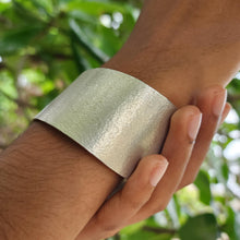 Load image into Gallery viewer, READY TO SHIP Textured Recycled Silver Cuff - 925 Sterling Silver FJD$