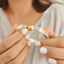 Load image into Gallery viewer, CONTACT US TO RECREATE THIS SOLD OUT STYLE Civa Fiji Pearl Duo Organic Cast Bracelet - 925 Sterling Silver FJD$