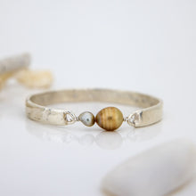Load image into Gallery viewer, CONTACT US TO RECREATE THIS SOLD OUT STYLE Civa Fiji Pearl Duo Organic Cast Bracelet - 925 Sterling Silver FJD$