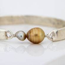 Load image into Gallery viewer, CONTACT US TO RECREATE THIS SOLD OUT STYLE Civa Fiji Pearl Duo Organic Cast Bracelet - 925 Sterling Silver FJD$