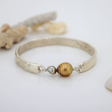 Load image into Gallery viewer, CONTACT US TO RECREATE THIS SOLD OUT STYLE Civa Fiji Pearl Duo Organic Cast Bracelet - 925 Sterling Silver FJD$