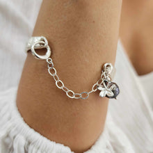 Load image into Gallery viewer, READY TO SHIP Civa Fiji Pearl Organic Cast Bracelet with Frangipani charm - 925 Sterling Silver FJD$