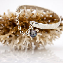 Load image into Gallery viewer, READY TO SHIP Civa Fiji Pearl Organic Cast Bracelet with Frangipani charm - 925 Sterling Silver FJD$