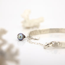 Load image into Gallery viewer, READY TO SHIP Civa Fiji Pearl Organic Cast Bracelet with Frangipani charm - 925 Sterling Silver FJD$