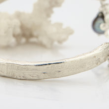 Load image into Gallery viewer, READY TO SHIP Civa Fiji Pearl Organic Cast Bracelet with Frangipani charm - 925 Sterling Silver FJD$