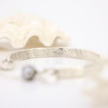 Load image into Gallery viewer, READY TO SHIP Civa Fiji Pearl Organic Cast Bracelet with Frangipani charm - 925 Sterling Silver FJD$