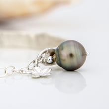 Load image into Gallery viewer, READY TO SHIP Civa Fiji Pearl Organic Cast Bracelet with Frangipani charm - 925 Sterling Silver FJD$