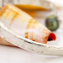 Load image into Gallery viewer, READY TO SHIP Civa Fiji Pearl Organic Cast Bracelet with Frangipani charm - 925 Sterling Silver FJD$