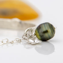 Load image into Gallery viewer, READY TO SHIP Civa Fiji Pearl Organic Cast Bracelet with Frangipani charm - 925 Sterling Silver FJD$