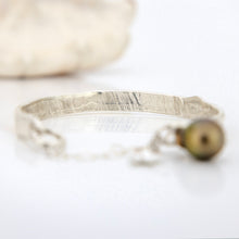 Load image into Gallery viewer, READY TO SHIP Civa Fiji Pearl Organic Cast Bracelet with Frangipani charm - 925 Sterling Silver FJD$