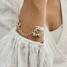 Load image into Gallery viewer, READY TO SHIP Civa Fiji Pearl Organic Cast Bracelet with Frangipani charm - 925 Sterling Silver FJD$