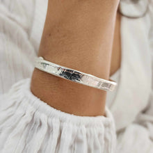 Load image into Gallery viewer, READY TO SHIP Civa Fiji Pearl Organic Cast Bracelet with Frangipani charm - 925 Sterling Silver FJD$