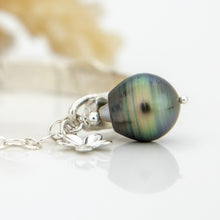 Load image into Gallery viewer, READY TO SHIP Civa Fiji Pearl Organic Cast Bracelet with Frangipani charm - 925 Sterling Silver FJD$