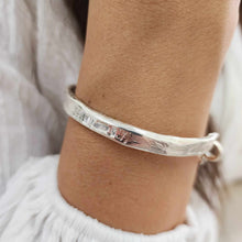 Load image into Gallery viewer, READY TO SHIP Civa Fiji Pearl Organic Cast Bracelet with Frangipani charm - 925 Sterling Silver FJD$