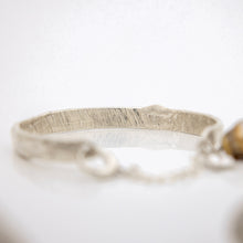 Load image into Gallery viewer, READY TO SHIP Civa Fiji Pearl Organic Cast Bracelet with Frangipani charm - 925 Sterling Silver FJD$