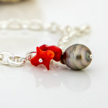 Load image into Gallery viewer, READY TO SHIP Civa Fiji Pearl & Coral Bracelet - 925 Sterling Silver FJD$