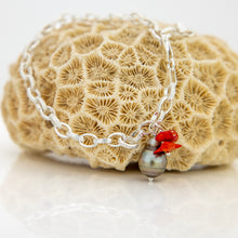 Load image into Gallery viewer, READY TO SHIP Civa Fiji Pearl & Coral Bracelet - 925 Sterling Silver FJD$