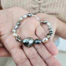Load image into Gallery viewer, READY TO SHIP Civa Fiji Keshi & Baroque Pearl Bracelet - 925 Sterling Silver FJD$