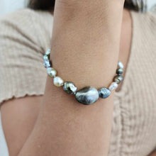 Load image into Gallery viewer, READY TO SHIP Civa Fiji Keshi & Baroque Pearl Bracelet - 925 Sterling Silver FJD$