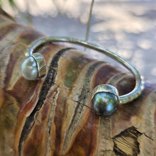 Load image into Gallery viewer, READY TO SHIP Civa Fiji Saltwater Bezel Set Pearl Cuff - 925 Sterling Silver FJD$