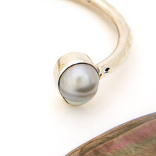 Load image into Gallery viewer, READY TO SHIP Civa Fiji Saltwater Bezel Set Pearl Cuff - 925 Sterling Silver FJD$