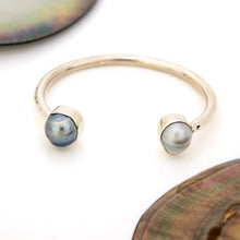 Load image into Gallery viewer, READY TO SHIP Civa Fiji Saltwater Bezel Set Pearl Cuff - 925 Sterling Silver FJD$