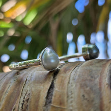 Load image into Gallery viewer, READY TO SHIP Civa Fiji Saltwater Bezel Set Pearl Cuff - 925 Sterling Silver FJD$