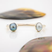 Load image into Gallery viewer, READY TO SHIP Civa Fiji Saltwater Bezel Set Pearl Cuff - 925 Sterling Silver FJD$