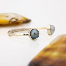 Load image into Gallery viewer, READY TO SHIP Civa Fiji Saltwater Bezel Set Pearl Cuff - 925 Sterling Silver FJD$