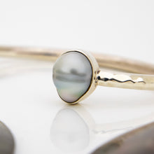 Load image into Gallery viewer, READY TO SHIP Civa Fiji Saltwater Bezel Set Pearl Cuff - 925 Sterling Silver FJD$