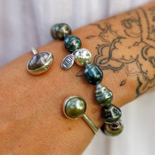 Load image into Gallery viewer, READY TO SHIP Civa Fiji Saltwater Bezel Set Pearl Cuff - 925 Sterling Silver FJD$