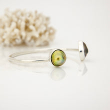 Load image into Gallery viewer, READY TO SHIP Civa Fiji Saltwater Bezel Set Pearl Cuff - 925 Sterling Silver FJD$