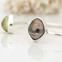 Load image into Gallery viewer, READY TO SHIP Civa Fiji Saltwater Bezel Set Pearl Cuff - 925 Sterling Silver FJD$