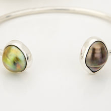 Load image into Gallery viewer, READY TO SHIP Civa Fiji Saltwater Bezel Set Pearl Cuff - 925 Sterling Silver FJD$