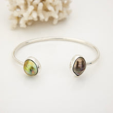 Load image into Gallery viewer, READY TO SHIP Civa Fiji Saltwater Bezel Set Pearl Cuff - 925 Sterling Silver FJD$
