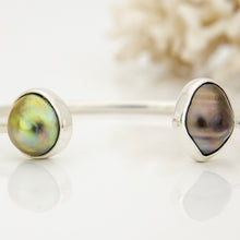 Load image into Gallery viewer, READY TO SHIP Civa Fiji Saltwater Bezel Set Pearl Cuff - 925 Sterling Silver FJD$