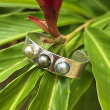 Load image into Gallery viewer, CONTACT US TO RECREATE THIS SOLD OUT STYLE Civa Fiji Saltwater Bezel Set Pearl Cuff - 925 Sterling Silver FJD$